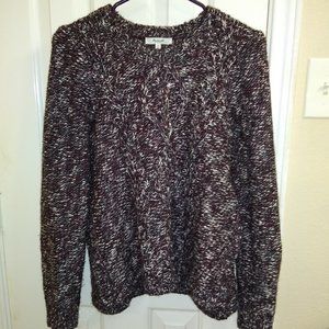 Madewell Knit Sweater Marled (red/white/purple)